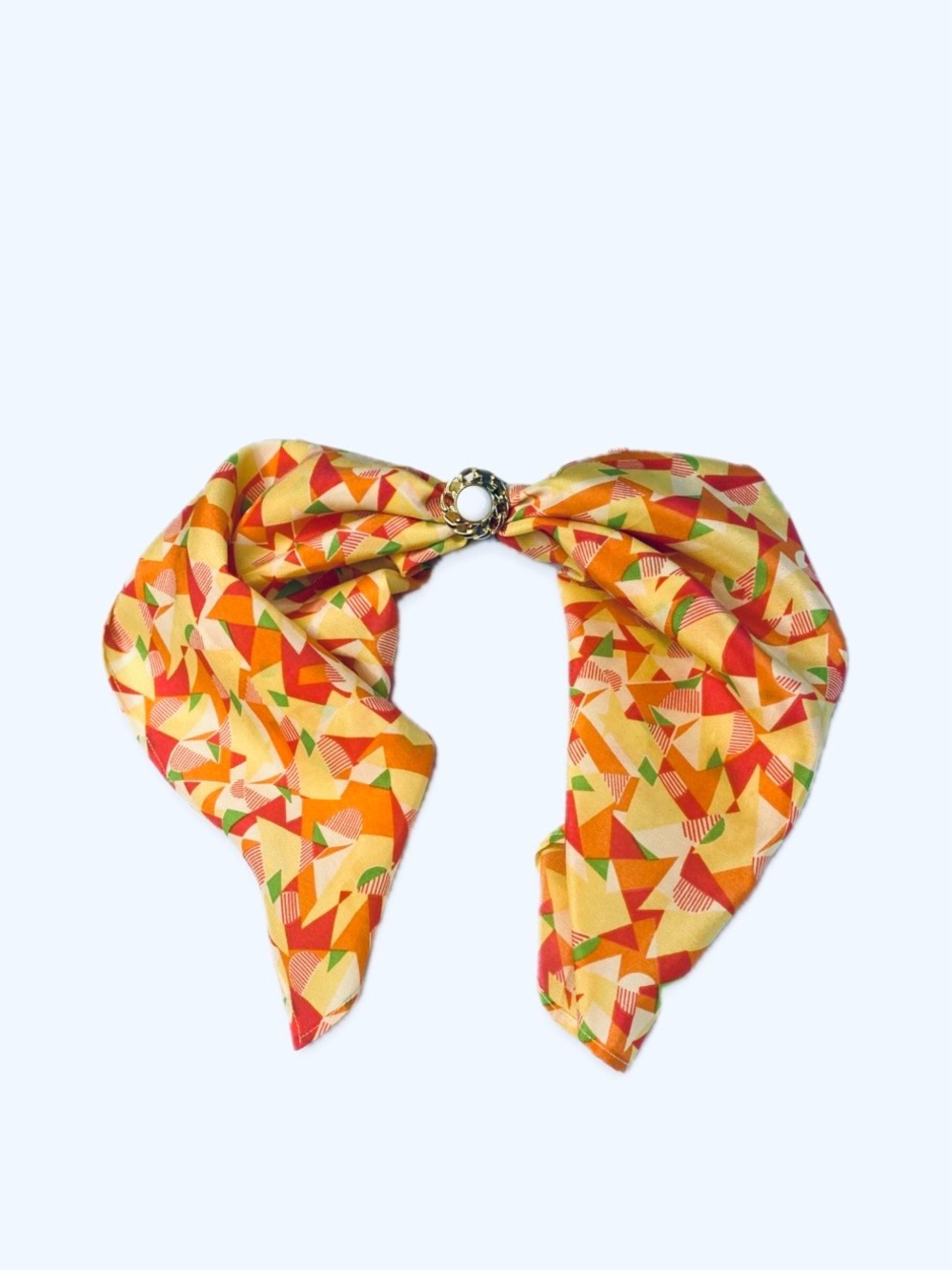 NWT SILKLETTE Abstract Geo 100% Fine Silk Kerchief Scarf MULTICOLOR